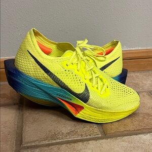 Nike Vaporfly 3 - Neon Yellow and Blue Running Shoes